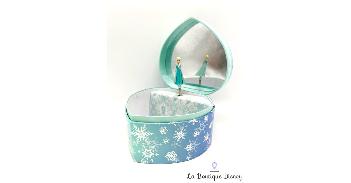 Boite à musique Elsa La reine des neiges Disney Frozen coeur bleu